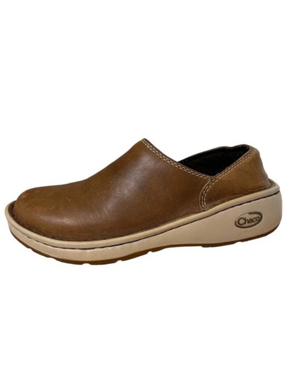 Chaco Zaagh Vibram Loafers Womens Size 5 Gunnison Brown Shitake Leather Slip-On